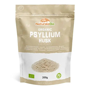 Organic Psyllium Husk - 99% Purity - 200g. Pure & Natural Psyllium Seed Husks NaturaleBio Au supplements