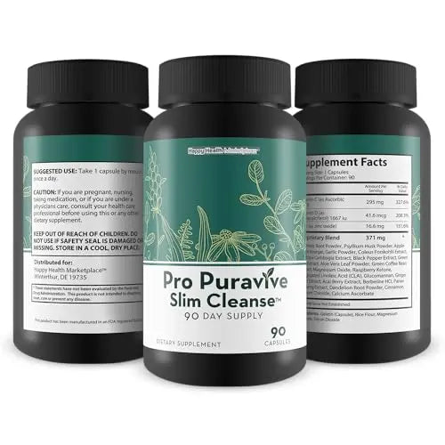 Pro Puravive Slim Cleanse - 90 Day Supply - Our Best Gentle Full Body Detox Cleanse Happy Health Marketplace Au supplements