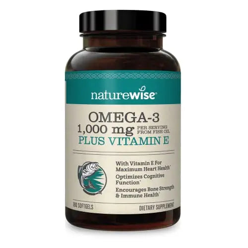 NatureWise High-Potency 1000mg Omega 3 with 600mg EPA, 400mg DHA, & Vitamin E NatureWise Au supplements