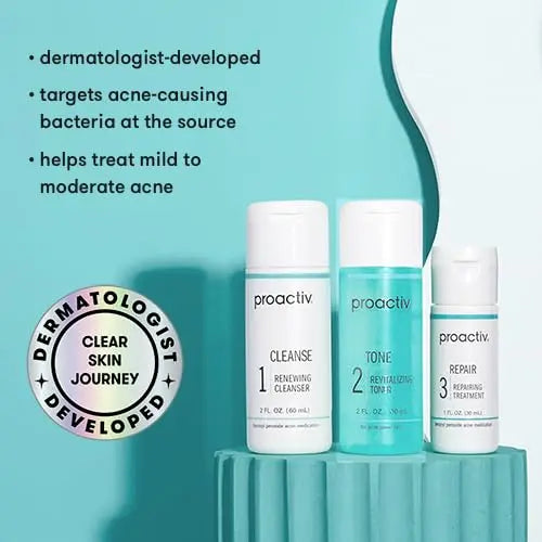 Proactiv 3 Step Acne Treatment - Benzoyl Peroxide Face Wash, Repairing Acne Spot Treatment for Face and Body Proactiv Au supplements