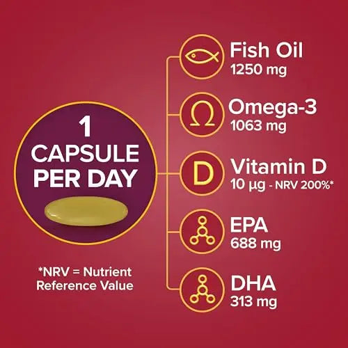 Seven Seas Omega-3 Fish Oil, Max Strength, Omega 3 + Vitamin D For Whole Body Health Seven Seas Au supplements