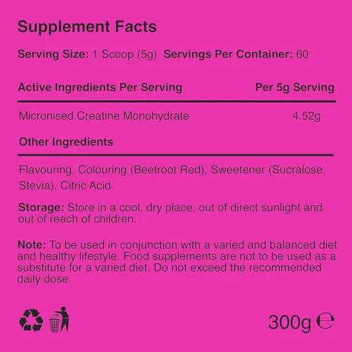 Warrior Creatine Monohydrate Powder – 300g – Micronised for Easy Mixing and Consumpti Warrior Au supplements