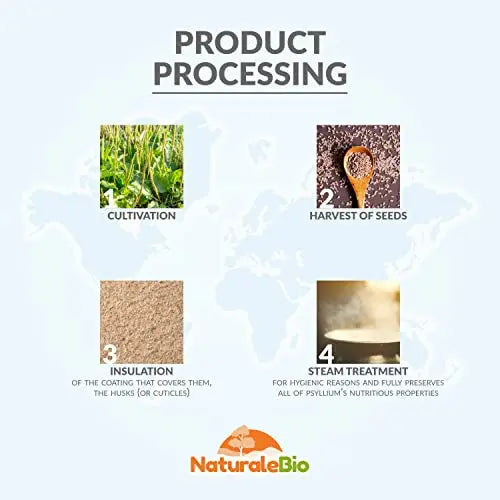 Organic Psyllium Husk - 99% Purity - 200g. Pure & Natural Psyllium Seed Husks NaturaleBio Au supplements