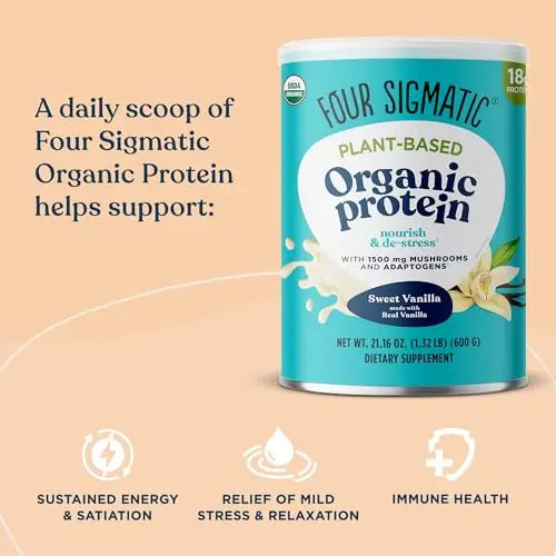 Four Sigmatic Organic Vegan Protein Powder | 18g Plant-Based Protein per Serving Four Sigmatic Au supplements