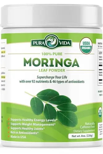 PURA VIDA MORINGA Moringa Powder Organic Single Origin - Premium 100% Leaf Powder PURA VIDA MORINGA Au supplements
