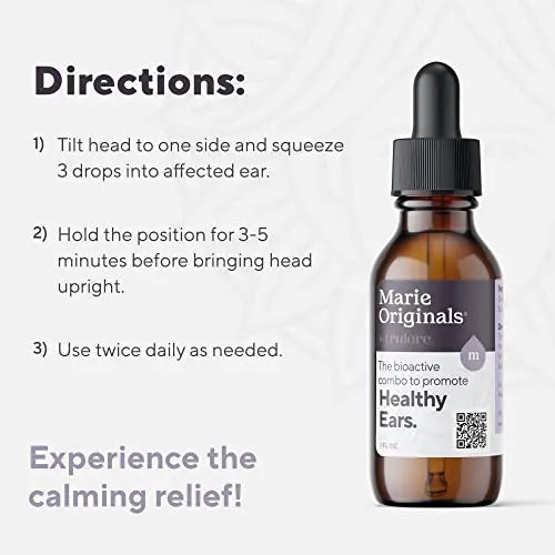 Organic Ear Oil for Earache Irritation, All Natural Eardrops for Infection Marie Originals Au supplements