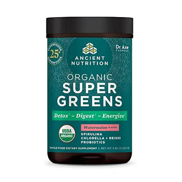 Ancient Nutrition Organic Watermelon Supergreens, 8.82 OZ Ancient Nutrition Au supplements
