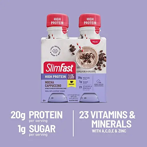 SlimFast Advanced Energy High Protein Meal Replacement Shake, Rich Chocolate, 20g SlimFast Au supplements