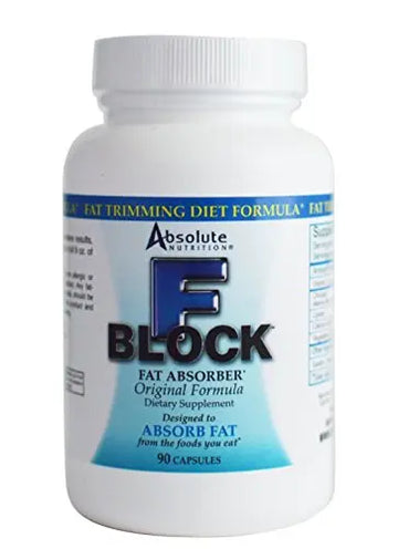 Absolute Nutrition FBlock Xtra Fat Absorber, Diet Formula, 90 Capsules Absolute Nutrition Au supplements