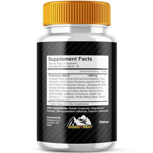 Boostron Capsules, Boostron Supplement Pills - Boostrom Maximum Strength Performance Blend Premium Advanced Formula All Natural Ingredients for Advanced Health Vitamin Support Reviews (60 Capsules) Vitaluxa Au supplements