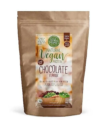 Ekopura Natural Vegan Protein - Chocolate - 500g | 76% Protein | 100% Plant-Based Ingredients Ekopura Au supplements