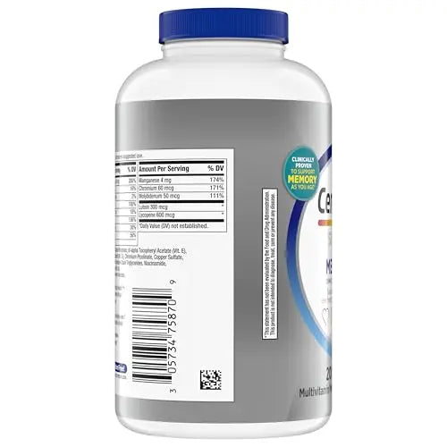 Centrum Silver Men's 50+ Multivitamin with Vitamin D3, B-Vitamins, Zinc for Memory and Cognition - 200 Tablets Centrum Au supplements