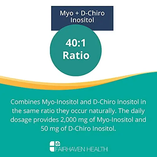 Fairhaven Health Myo-Inositol and D-Chiro Inositol Supplement | 40:1 Ratio | Female Fairhaven Health Au supplements