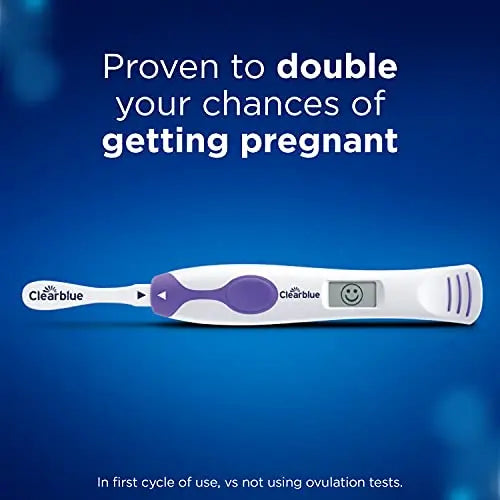 Clearblue Connected Ovulation Test System featuring Bluetooth connectivity and Advanced Clearblue Au supplements