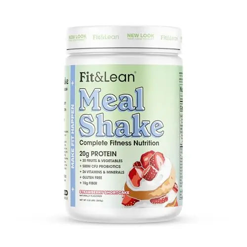 Fit & Lean Meal Shake, Fat Burning Meal Replacement, Protein, Fiber, Probiotics, Strawberry Fit & Lean Au supplements