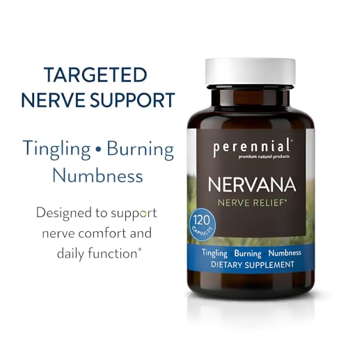 Perennial Nervana – Herbal Nerve Support for Tingling, Burning & Numbness Relief – Promotes Calm Focus & Stress Resilience – Non-Drowsy Mood Balance – 120ct* Perennial Au supplements