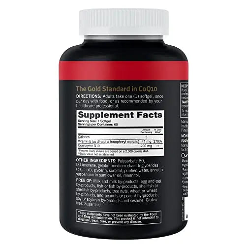 Qunol CoQ10 200mg Softgels, Ultra CoQ10 - Ultra High Absorption Coenzyme Q10 Supplem Qunol Au supplements