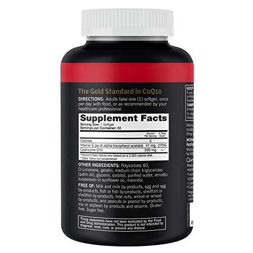 Qunol CoQ10 200mg Softgels, Ultra CoQ10 - Ultra High Absorption Coenzyme Q10 Supplem Qunol Au supplements