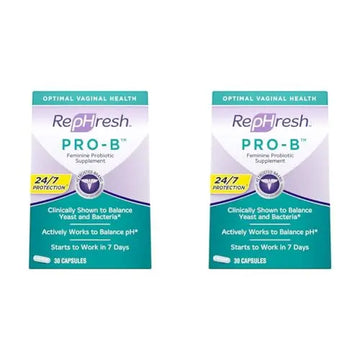 Rephresh Pro-B Probiotic Supplement for Women, 30 Oral Capsules (Pack of 2) Rephresh Au supplements