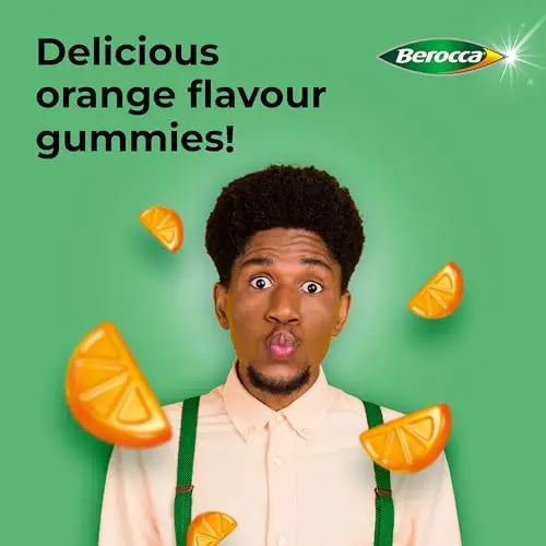 Berocca Immuno Gummy Vitamins, Orange Flavour, Bursting with Immune System Berocca Au supplements