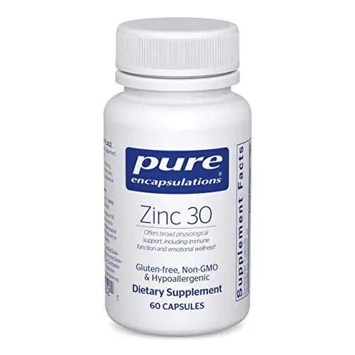 Pure Encapsulations Zinc 30 mg - Highly Absorbable - 60 Capsules Pure Encapsulations Au supplements