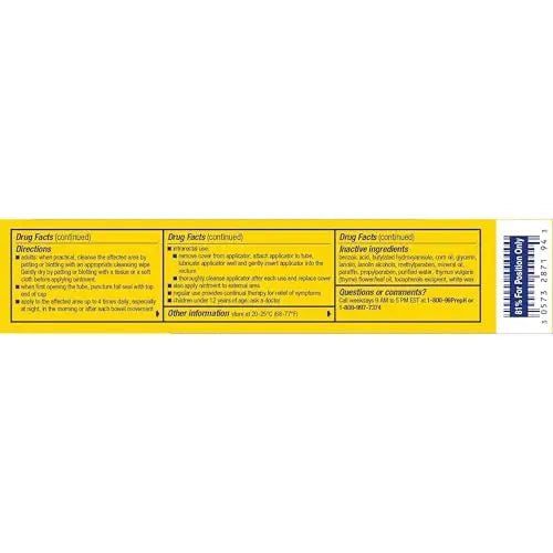PREPARATION H Hemorrhoid Symptom Treatment Ointment, Itching, Burning & Discomfort Relief, Tube (2.0 Ounce) Preparation H Au supplements
