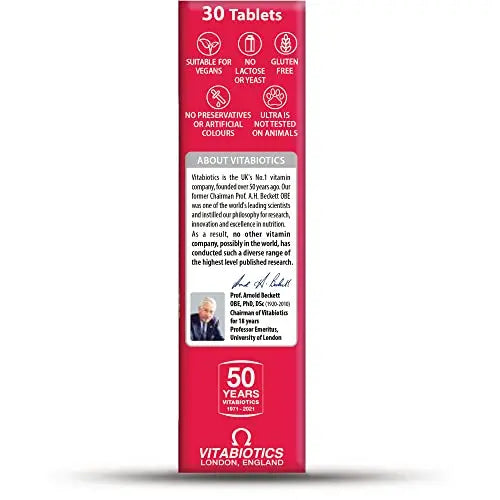 Vitabiotics Ultra Iron Tablets, Pack of 30 Vitabiotics Ultra Au supplements