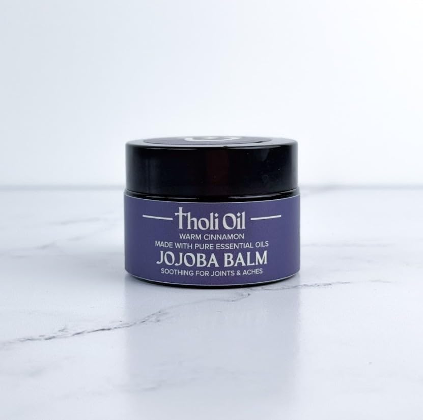 tHOli Plantar Fasciitis Relief Balm – Jojoba Cream with Cinnamon, Cassia, Spikenard & Hyssop – Soothes Heels, Supports Joints & Skin Repair (1oz) Tholi Oil Au supplements