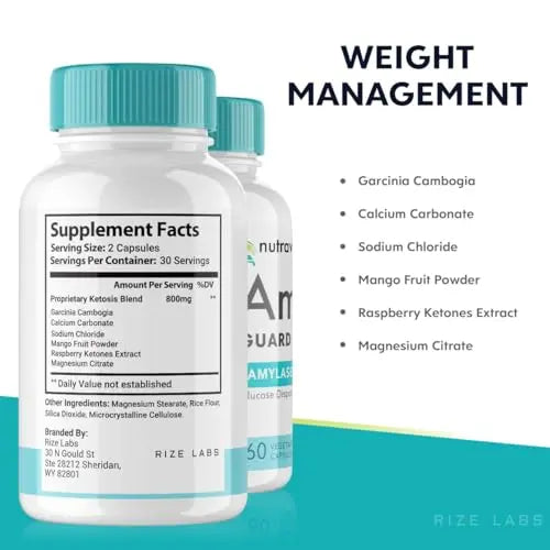 rize labs (2 Pack Nutraville Amyl Guard Dietary Supplement, Nutraville Amyl Guard Weight rize labs Au supplements