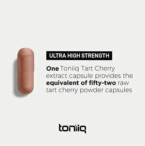 Toniiq Ultra High Strength Tart Cherry Capsules - 52,000mg 52x Concentrated Extract Toniiq Au supplements