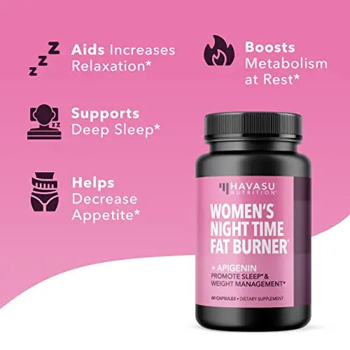 Night Time Fat Burner for Women | Weight Loss and Sleep Support Blend With Apigenin HAVASU NUTRITION Au supplements