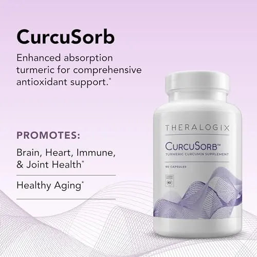 Theralogix CurcuSorb Turmeric Curcumin Supplement - 90-Day Supply - High-Absorption Theralogix Au supplements