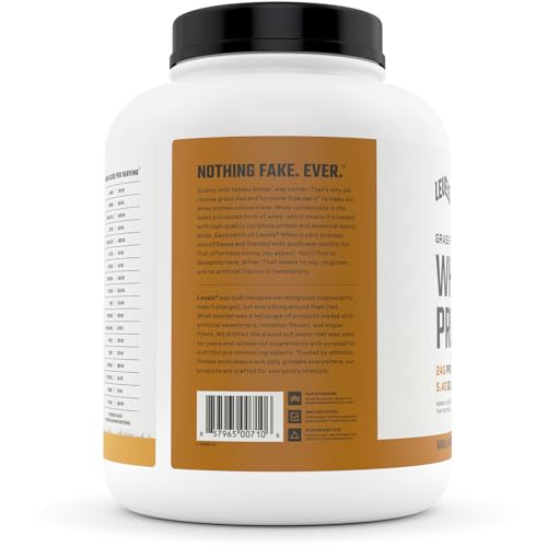 Levels Grass Fed 100% Whey Protein, No Hormones, Vanilla Cinnamon, 5LB Levels Nutrition Au supplements