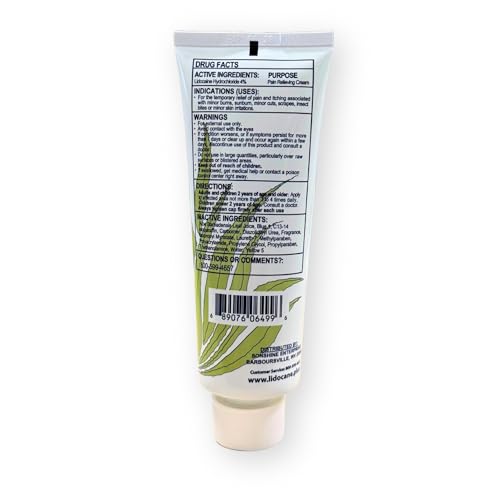 Lidocaine Plus 4% Lidocaine Cream Maximum Strength Pain & Itch Relief - Non-Greasy Formula Numbing Cream - Fast Acting Topical Pain Reliever, Soothing Topical Analgesic Aloe Vera Scent - 4 oz Lidocaine Plus Au supplements
