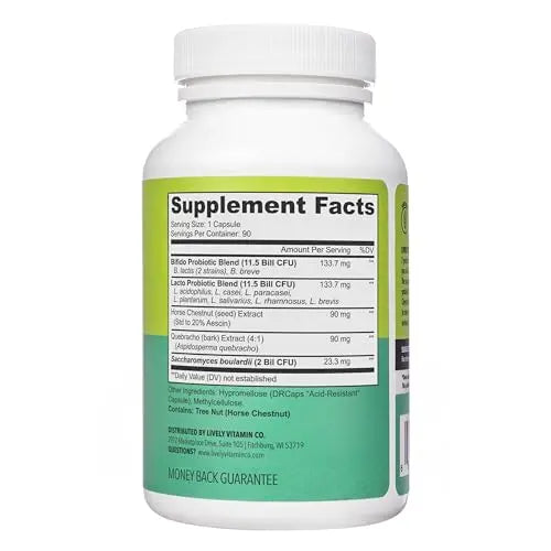 LIVELY VITAMIN CO. Great Guts Probiotic - 25 Billion CFU Probiotic - Balance Gut Microbiome, GI Tract, Inflammation, Indigestion, Reflux, Upset Stomach, & Diarrhea - 90 Caps LIVELY VITAMIN CO Au supplements