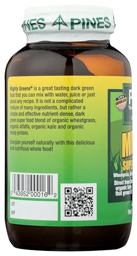 Pines Organic Mighty Greens Superfood Blend, 8 Ounce Pines Au supplements