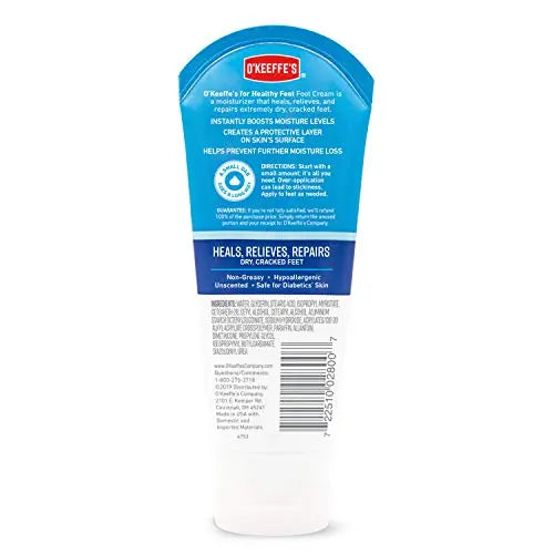 O'Keeffe's for Healthy Feet Foot Cream, Guaranteed Relief for Extremely Dry, Cracked Feet O'Keeffe's Au supplements