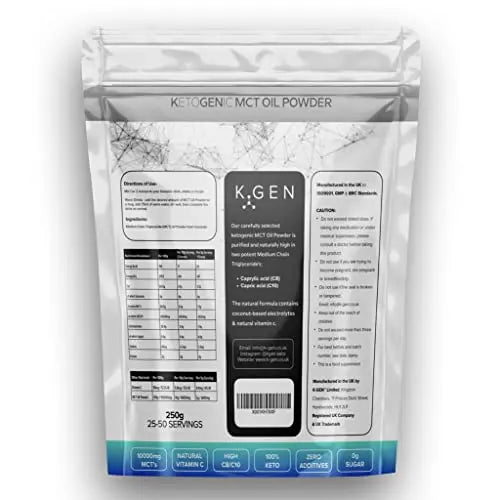 Keto MCT Oil Powder Pure Coconut MCT Keto Coffee Creamer | Premium Quality C8 Easily Absorbed & Digested K GEN ketogenic enhancement Au supplements