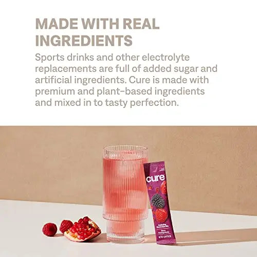 Cure Hydrating Plant Based Electrolyte Mix | FSA & HSA Eligible | Powder for Dehydration Cure Hydration Au supplements