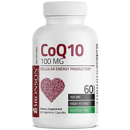 Bronson CoQ10 100 MG High Potency Cellular Energy Production, 60 Vegetarian Capsules Bronson Au supplements