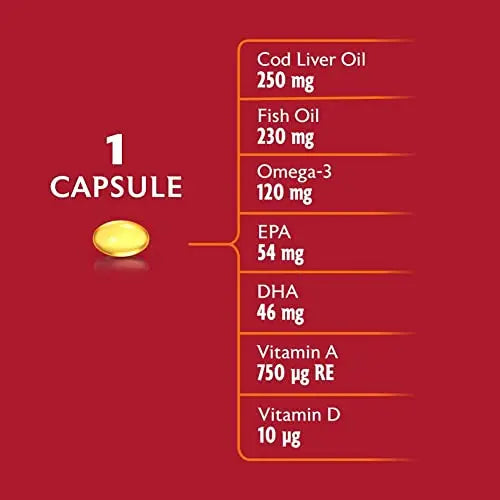 Seven Seas Cod Liver Oil Tablets With Omega-3, Fish Oil, One A Day, 4 Months Supply Seven Seas Au supplements