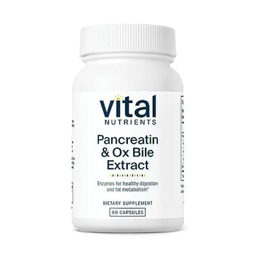 Vital Nutrients Pancreatin and Ox Bile Extract | Natural Digestive Enzyme Vital Nutrients Au supplements