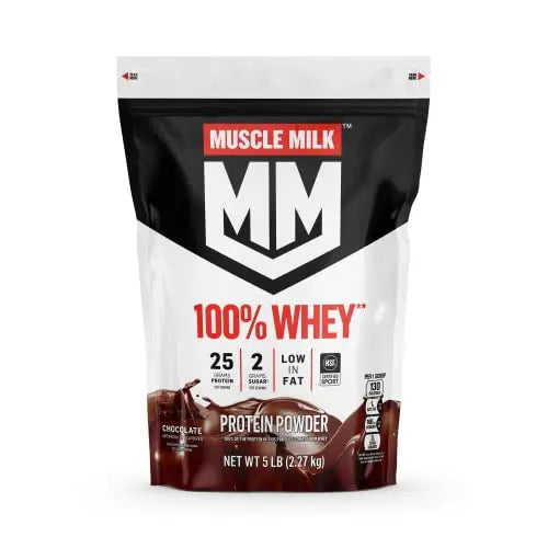 Muscle Milk 100% Whey Protein Powder, Chocolate, 5 Pound, 66 Servings, 25g Protein Muscle Milk Au supplements