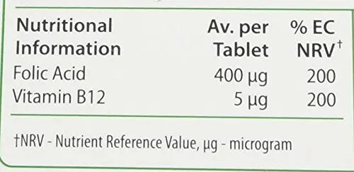 Vitabiotics Ultra Folic Acid Tablets 400 mcg Vitamin B9 with Vitamin B12-60 Tablets Vitabiotics Ultra Au supplements