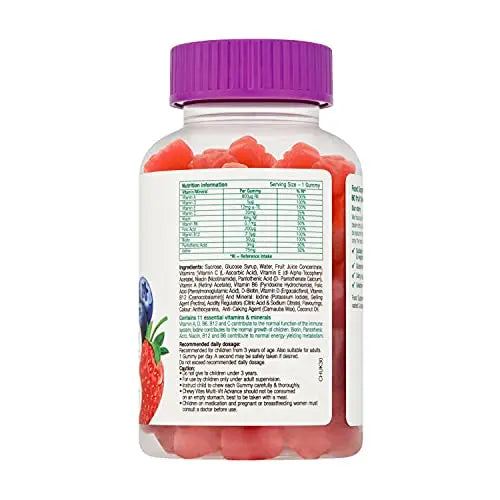 Chewy Vites Kids Multivitamin Advance 60 Gummy Vitamins | 11 Essential Nutrients CHEWY VITES Au supplements
