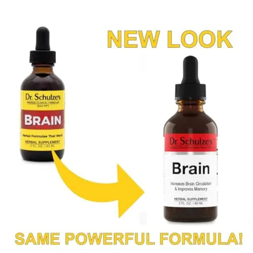Brain Formula 2 oz. - Vegan and Wild-Harvested | Stimulates Circulation and and Improved Dr. Schulze's Au supplements