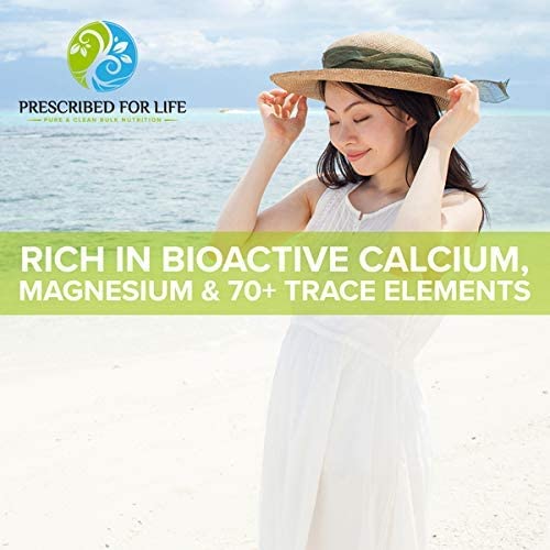 Prescribed for Life Aquamin Powder, Red Marine Algae Supplements, Rich in Plant Based Calcium & Magnesium, 72 Trace Minerals, Non GMO (113g) Prescribed For Life Au supplements