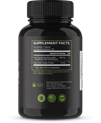 Green Tea Weight Loss Pills with Green Coffee Bean Extract | Belly Fat Burner, Metabolism Nobi Nutrition Au supplements