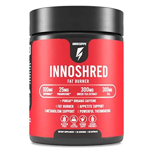 Inno Shred - Day Time Fat Burner | 100mg Capsimax, Grains of Paradise, Organic Caffeine InnoSupps Au supplements