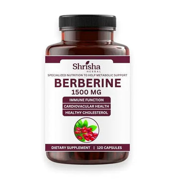 SHRISHA HERBAL Indian Berberine 1500mg - Berberine HCl 500mg Per Capsule - Support SHRISHA HERBAL Au supplements